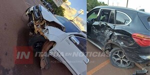 CHOQUE ENTRE CAMIONETA Y AUTOMÓVIL EN MARÍA AUXILIADORA