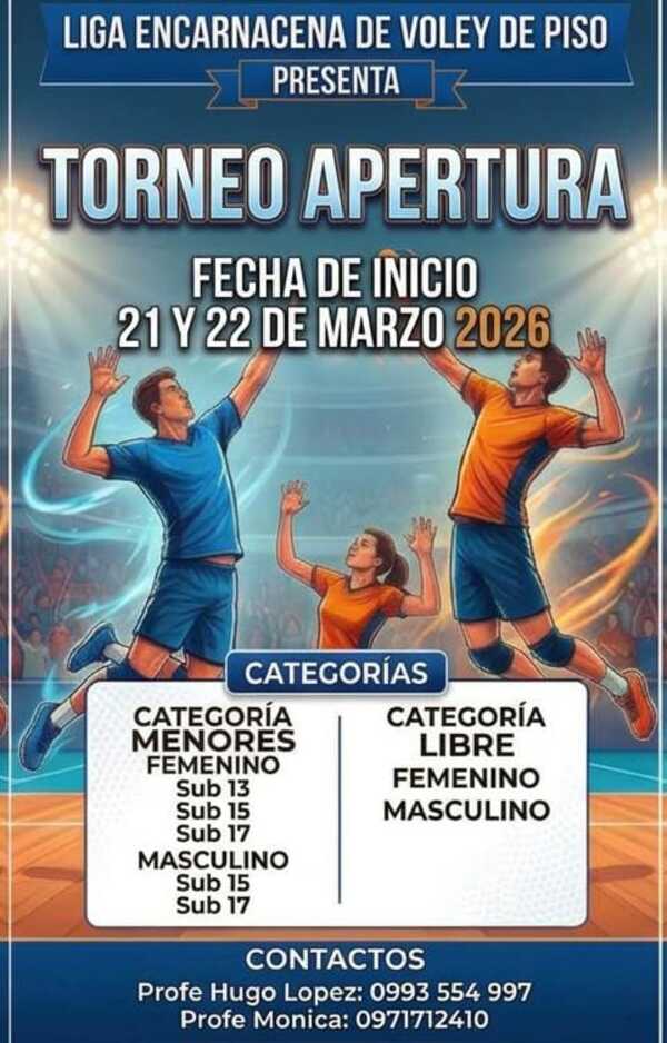 Encarnación inaugura su primera Liga de Vóley de Piso