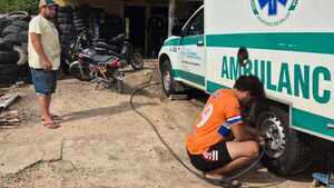 Carmelo Peralta: Hacen colecta para cambiar neumáticos de ambulancia