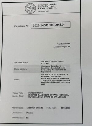 VIDEO | Isaac Rojas pide a Contraloría auditar la Municipalidad - San Lorenzo Hoy