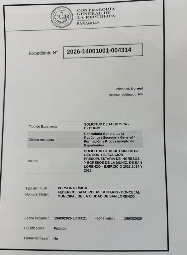 VIDEO | Isaac Rojas pide a Contraloría auditar la Municipalidad - San Lorenzo Hoy