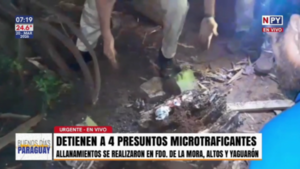 Presuntos microtraficantes escondían la droga bajo tierra: cuatro detenidos tras allanamientos