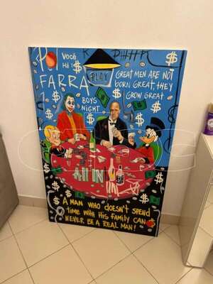 El “Póker de los Capos”: el simbolismo detrás del cuadro incautado al narco “Flamengo” - Policiales - ABC Color