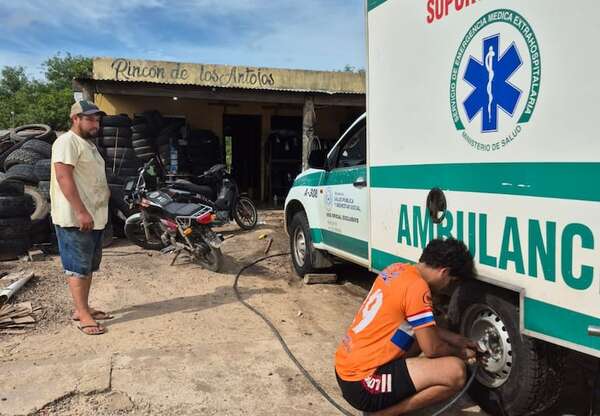 En Carmelo Peralta, pobladores realizan vaquita para compra de cubiertas de ambulancia - Noticias del Chaco - ABC Color