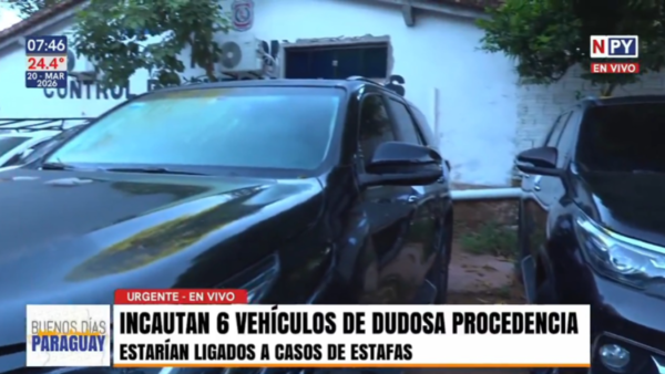 Incautan seis vehículos de lujo y desmantelan red de estafas en Lambaré