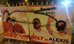 Roly Gaona denuncia actos de vandalismo contra propaganda electoral en Coronel Oviedo - OviedoPress