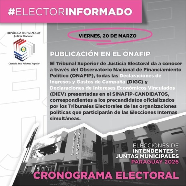 TSJE publica declaraciones de ingresos y gastos de campaña de precandidatos - ADN Digital
