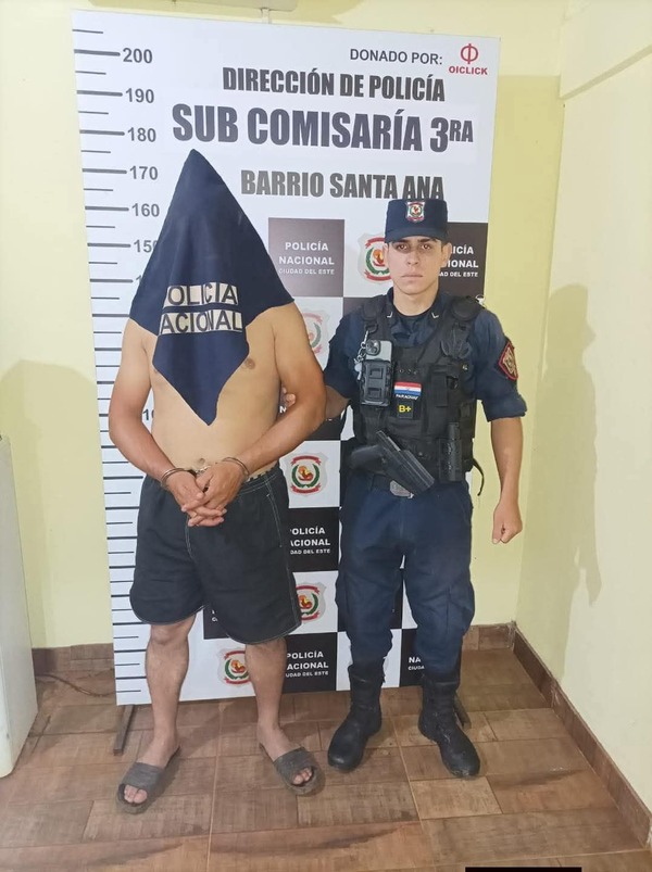 Ciudad del Este: a punta de cuchillo amenazó de muerte a su pareja y fue detenido