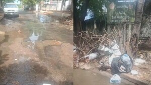 Cloaca de la cárcel de Tacumbú desborda y convierte la calle en un chiquero