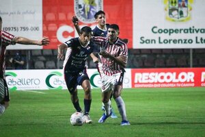 San Lorenzo resistió la inferioridad numérica y empató con Nacional