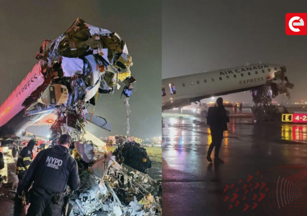 TRAGEDIA EN NUEVA YORK: AVIÓN DE AIR CANADA IMPACTA CON CAMIÓN DE BOMBEROS EN PISTA DE LaGUARDIA - Canal-E
