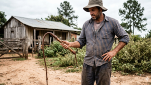 Le pegó con arreador a su pareja y terminó clavado a una varilla al intentar huir