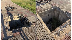 Niño cayó en un feroz pozo cerca del Puente Héroes del Chaco