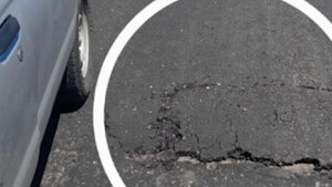 Aeropuerto: No era bache, sino que una capa que se levantó para arreglar una fisura