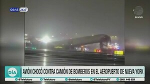 Choque entre avión y camión de bomberos deja dos muertos en aeropuerto de Nueva York