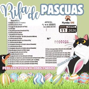 Una oportunidad para ayudar a quienes no tienen voz: vuelve la tradicional rifa de Pascua de Mymba Uni.