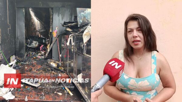 INCENDIO EN ENCARNACIÓN DEJA A UNA MUJER SIN SU EMPRENDIMIENTO
