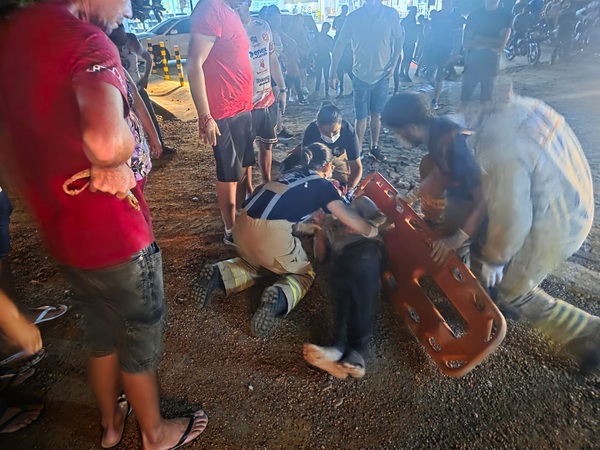 Peatón es embestido sobre la Ruta PY05 y sufre traumatismo de cráneo - Concepción al Día