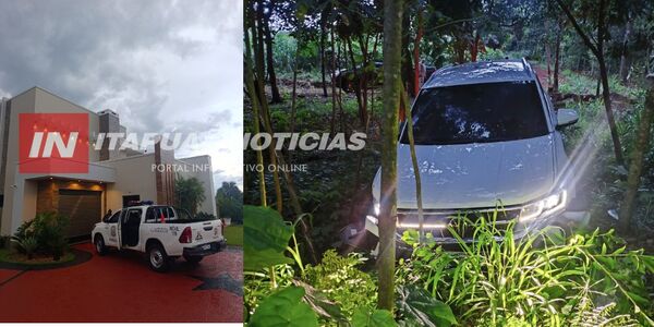 NATALIO: DELINCUENTES ARMADOS ASALTAN VIVIENDA Y ABANDONAN VEHÍCULO TRAS PERSECUCIÓN