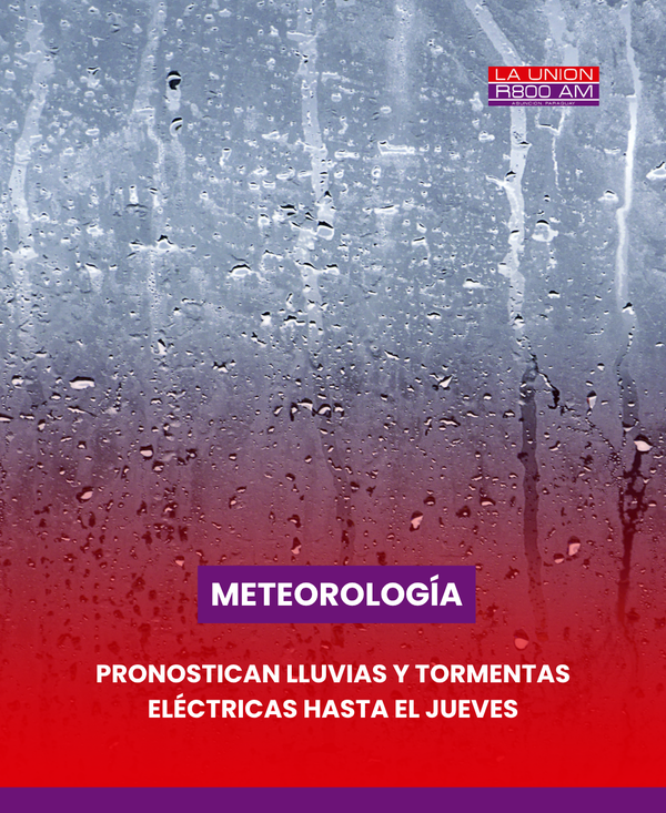 Pronostican lluvias y tormentas eléctricas hasta el jueves