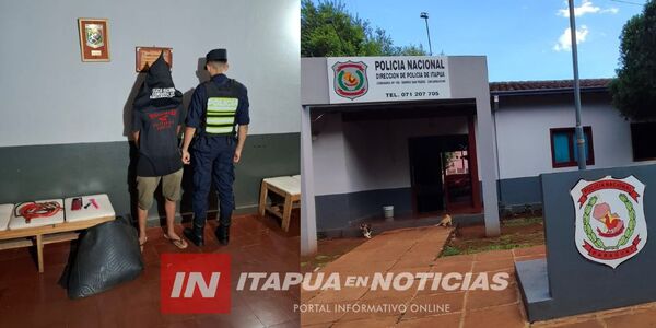  APREHENDEN A JOVEN Y RECUPERAN OBJETOS HURTADOS EN ENCARNACIÓN