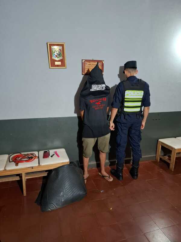 Capturan a sospechoso de hurto agravado y recuperan objetos robados en Encarnación