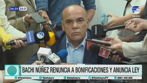 Bachi Núñez renuncia a bonificaciones y anuncia ley para suprimir beneficios