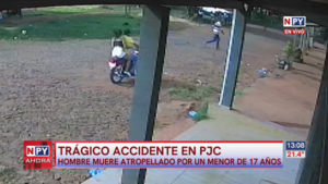 Fatal accidente en Pedro Juan Caballero: peatón muere arrollado por motociclista