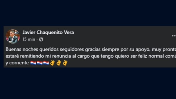 Chaqueñito ndaje piensa renunciar: "Quiero ser feliz, común y corriente", he'i