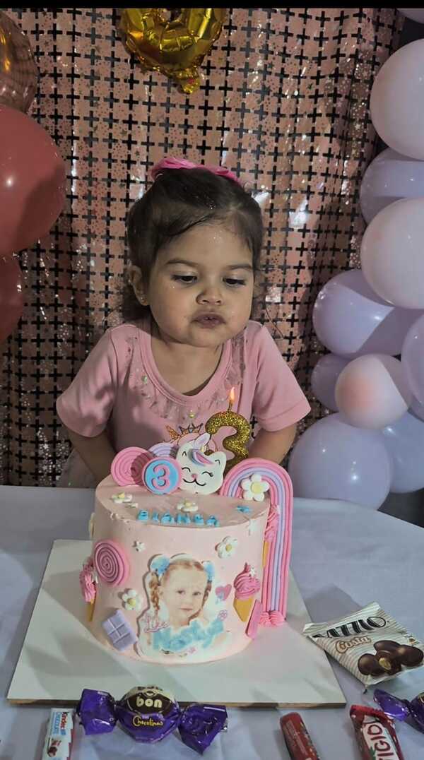 A la espera de un nuevo corazón, Bianca celebró sus tres añitos - trece