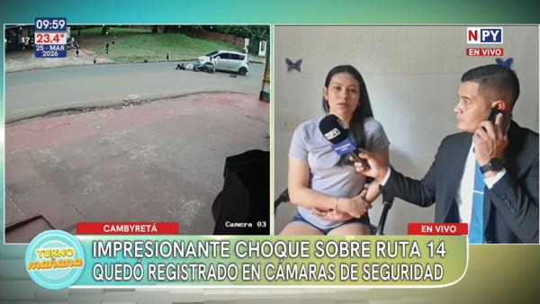 Violento choque en Cambyretá: conductor de automóvil arrolla a motociclista