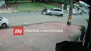 SINIESTRO VIAL EN CAMBYRETÁ DEJÓ A UNA MUJER LESIONADA
