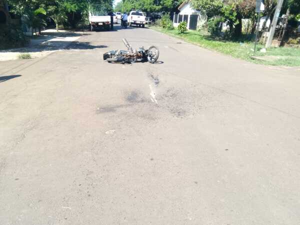 Accidente en Coronel Bogado deja un menor lesionado y daños materiales