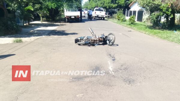 ACCIDENTE DE TRÁNSITO EN CORONEL BOGADO DEJA UN MENOR LESIONADO