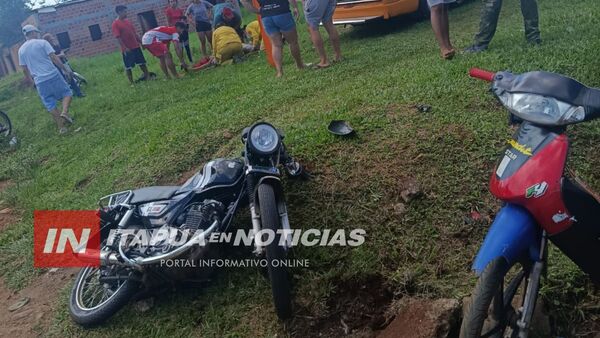 ACCIDENTE DE TRÁNSITO EN CAMBYRETÁ DEJA MOTOCICLISTA LESIONADO