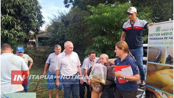 ENTREGAN ALEVINES A PRODUCTORES DE SAN JUAN DEL PARANÁ