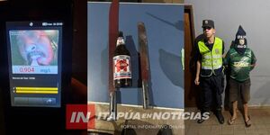 INTENTÓ AGREDIR CON MACHETE A UN GUARDIA Y TERMINÓ TRAS LAS REJAS 