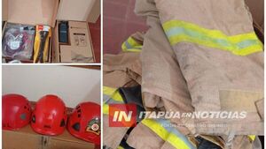 BOMBEROS DE CARMEN DEL PARANÁ RECIBEN EQUIPOS DE RESCATE