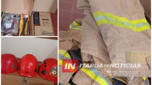 BOMBEROS DE CARMEN DEL PARANÁ RECIBEN EQUIPOS DE RESCATE
