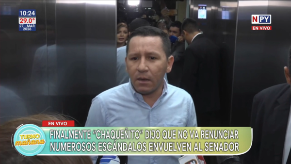 "No voy a presentar todavía mi renuncia": Chaqueñito aplaza su salida del Congreso