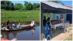 Pa'i cruzó en canoa para llevar consuelo en medio del dolor