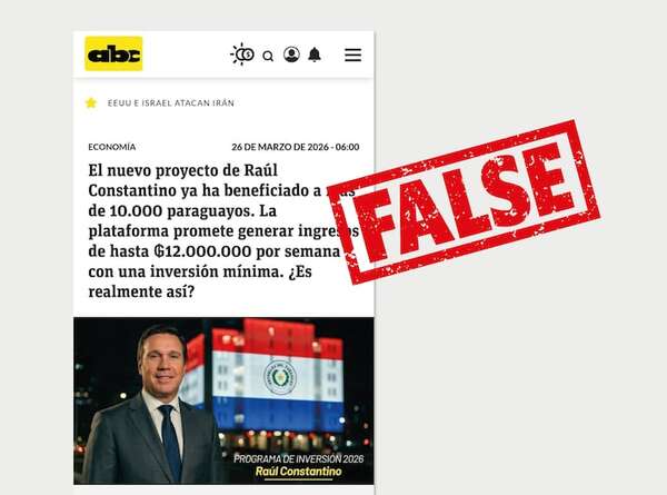 ¡Alerta! Publicación falsa usa logo de ABC e imagen de empresario  - Nacionales - ABC Color