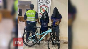 RECUPERAN BICICLETA EN ENCARNACIÓN Y CAPTURAN A DOS SOSPECHOSOS