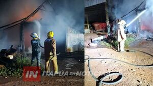 BOMBEROS CONTROLAN INCENDIO EN DEPÓSITO DE FAMILIA EN FRAM