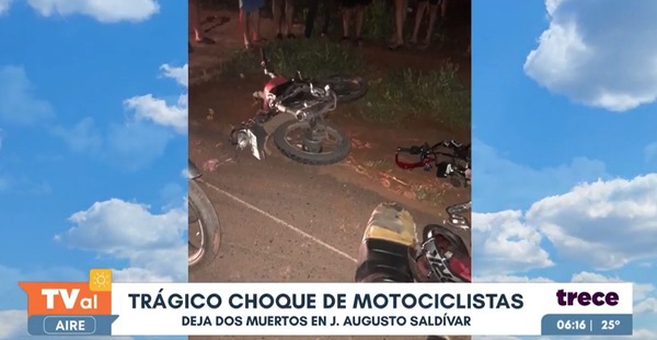J. Augusto Saldívar: dos fallecidos tras choque frontal entre motos - trece
