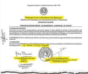 Presidencia violó decreto de Peña en firma de contrato para “seguros vip” - Política - ABC Color