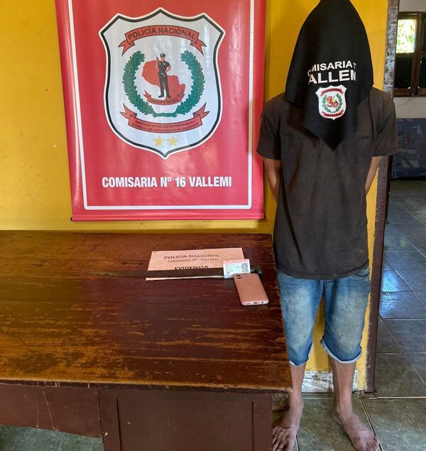 Aprehenden a joven con antecedentes por hurto y recuperan celular robado en Vallemí - Concepción al Día