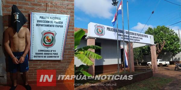  APREHENDEN A JOVEN TRAS DISPAROS AL AIRE EN ENCUENTRO DEPORTIVO DE CAMBYRETÁ