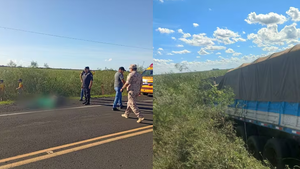 Camionero pierde la vida tras reventón de cubierta y posterior vuelco en Ñeembucú
