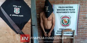 APREHENDEN A HOMBRE ARMADO CON MACHETE TRAS DISTURBIO EN CAMBYRETÁ